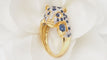 Bague 55 Bague Panthère Or jaune Saphirs Diamants 58 Facettes 32508