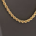 Semi hollow yellow gold cord necklace 58 Facettes E359506