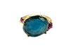 51 POMELLATO ring - Bahia Collection gold ring Topaz Sapphires 58 Facettes