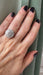 Ring 54 Art Deco rosette ring Platinum diamonds 58 Facettes