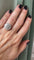 Bague 54 Bague rosace Art Déco Platine diamants 58 Facettes