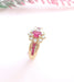 Ring Flower Ring Ruby Diamonds 58 Facettes AA 1619