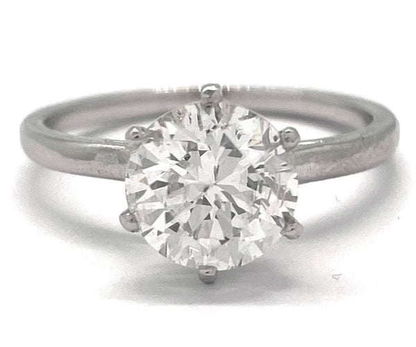 Bague 55 Bague Solitaire Platine Diamant 2 carats 58 Facettes