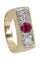 Bague BAGUE ART DÉCO RUBIS ET DIAMANTS 58 Facettes 059621
