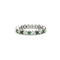 Bague 54 Alliance Or blanc Diamants Emeraudes 58 Facettes 240022R