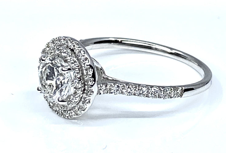 Bague 52 Bague diamants couleur G 58 Facettes AB254