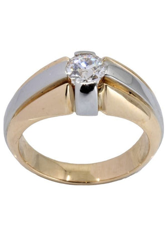 Bague JONC ANGLAIS DIAMANT 0.57 CARAT 58 Facettes 058701