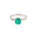 Ring Colombian Emerald Ring Diamonds Gold & Gray 58 Facettes BEM38