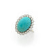 Ring Retro Pompadour Turquoise Diamond Ring 58 Facettes B338