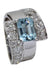 Ring ART-DECO AQUAMARINE AND DIAMOND RING 58 Facettes 054791