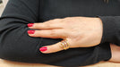 Ring 53 Gold and ruby ​​bangle ring 58 Facettes JoncVG.rub.