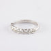 Half alliance ring in white gold, diamonds, pearls 58 Facettes