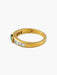 Bague 55.5 Bague Jonc Or Jaune Emeraude Diamants 58 Facettes R1672