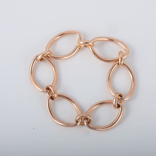 Bracelet Bracelet Maillons ovales or rose 58 Facettes