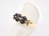 Ring Retro ring sapphires diamonds yellow gold 58 Facettes