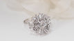 Bague 51 Bague vintage en or blanc et diamants 58 Facettes 32087