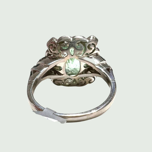 Bague BAGUE STYLE ART DÉCO EMERAUDE DIAMANTS 58 Facettes