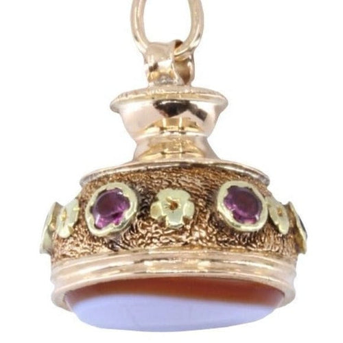 Pendentif PENDENTIF SCEAU NAPOLÉON III CORNALINE 58 Facettes 063301