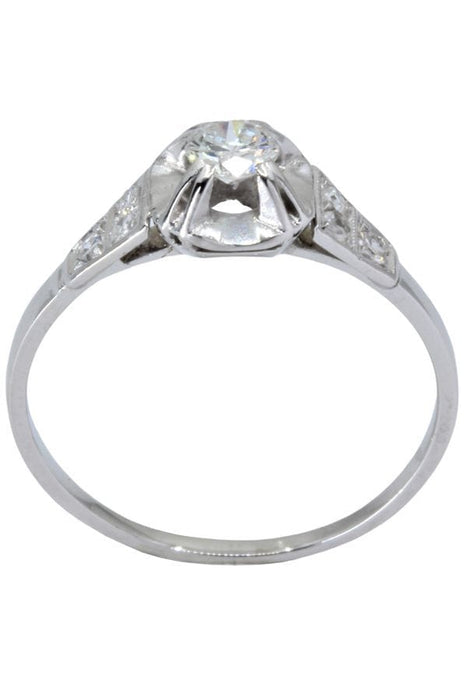 Bague SOLITAIRE ART DÉCO DIAMANTS 0.22 CARAT 58 Facettes 048701