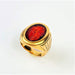 Ring Signet Ring Red Carnelian Engraved Yellow Gold 58 Facettes 20400000643