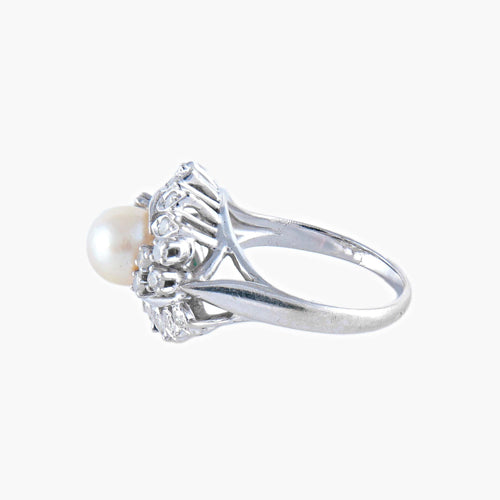 Bague Bague Perle et Diamants 58 Facettes