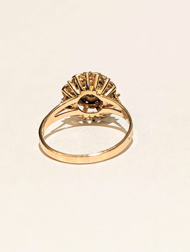 Bague Bague fleur en or et pierres blanches 58 Facettes