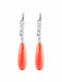 Sleeper Earrings in White Gold, Coral And Diamonds 58 Facettes 784982
