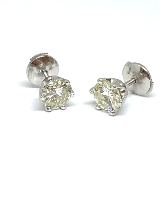 Boucles d'oreilles Clous d’oreilles diamants 2 carats 58 Facettes