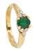Ring 53 MODERN EMERALD AND DIAMOND RING 58 Facettes 054051