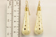 Earrings Antique ivory quilted gold earrings 58 Facettes 7460