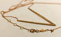 Necklace DJULA Grand V necklace in pink gold and diamonds 58 Facettes