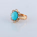 Ring 53 Turquoise and diamond ring, XNUMXth century 58 Facettes