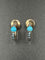 Boucles d'oreilles POMELLATO - Créoles Or Turquoises Zircons 58 Facettes