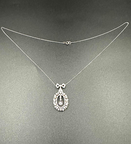 Pendentif Pendentif Négligé Belle-Epoque Or Platine Diamants 58 Facettes