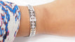 Bracelet 17cm Bracelet rivière ancien en or blanc et diamants 58 Facettes 32319