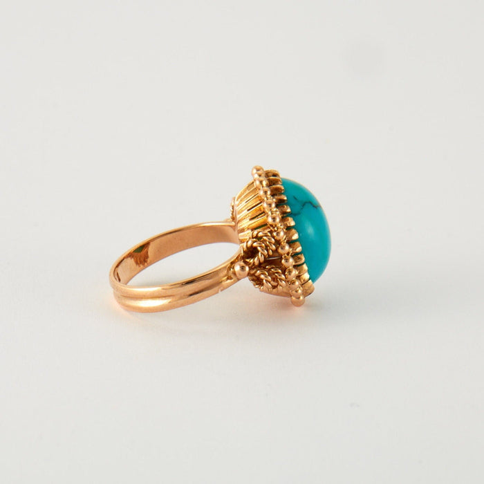 Bague 49 Bague turquoise, or rose 58 Facettes P12L8