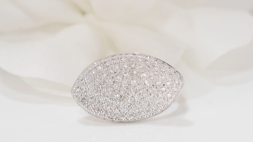 Bague 52.5 Bague feuille en Or blanc & Diamants 58 Facettes 18487