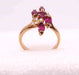 Ring 52 Ring in yellow gold, diamonds and rubies 58 Facettes 12348
