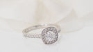 53 Solitaire ring in white gold and diamonds 58 Facettes 31789/31786