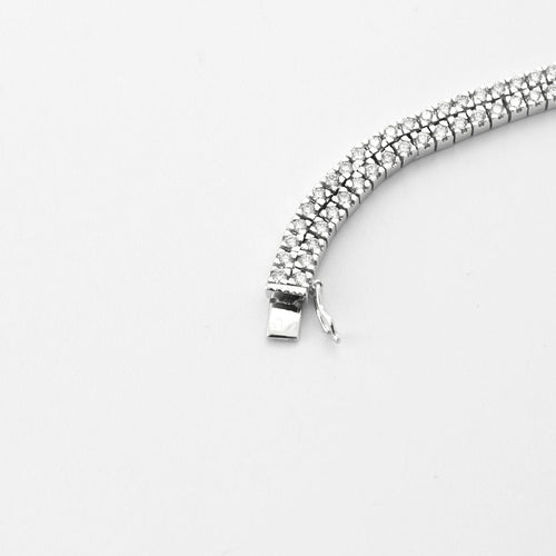 Bracelet Bracelet Chevron Or Gris Diamants 58 Facettes 4923