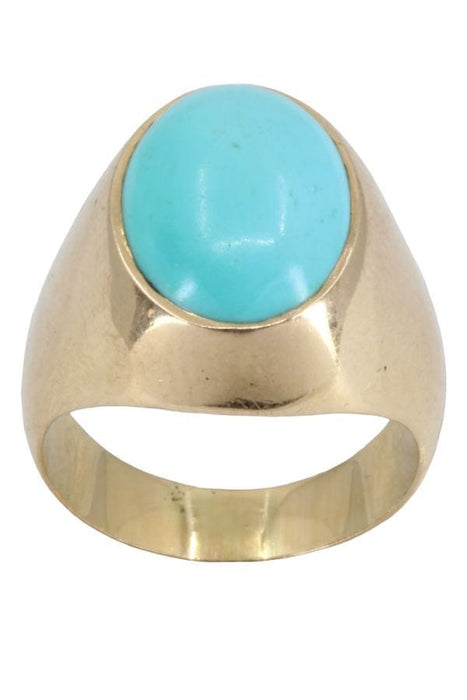 Bague 51.5 CHEVALIERE ANCIENNE TURQUOISE 58 Facettes 058021