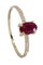 Bague 53 Bague rubis, diamants 58 Facettes 063581