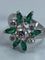 Bague Bague de fiançailles diamants, émeraudes 58 Facettes