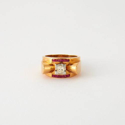 Bague Sublime bague tank or jaune et diamant 58 Facettes