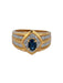 Ring 53 YELLOW GOLD SAPPHIRE AND DIAMOND RING 58 Facettes