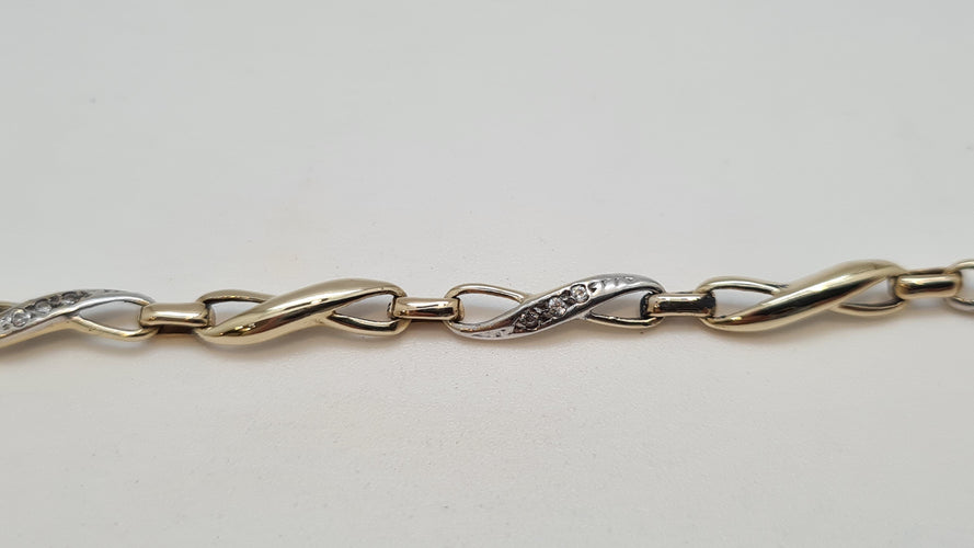 Bracelet Gourmette en Or Jaune & diamants 58 Facettes