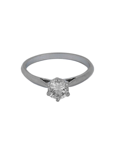 Bague Bague or blanc solitaire diamant 58 Facettes