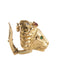 Earrings Lion Head Earrings Yellow Gold, diamonds, rubies & emeralds 58 Facettes
