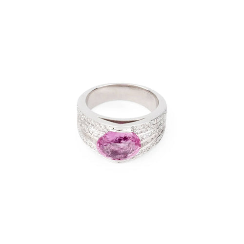 Bague 55 Bague Or Saphir Diamants 58 Facettes 1