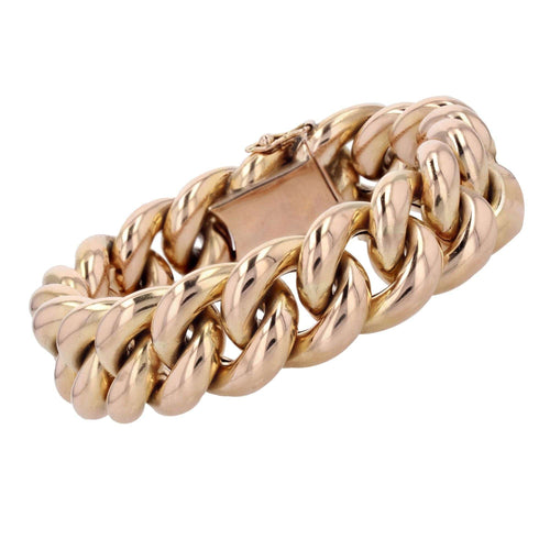 Bracelet Bracelet gourmette or rose ancien 58 Facettes 23-265